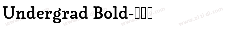 Undergrad Bold字体转换